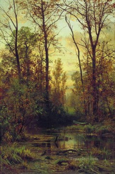 bosque otoño paisaje clásico Ivan Ivanovich Pinturas al óleo